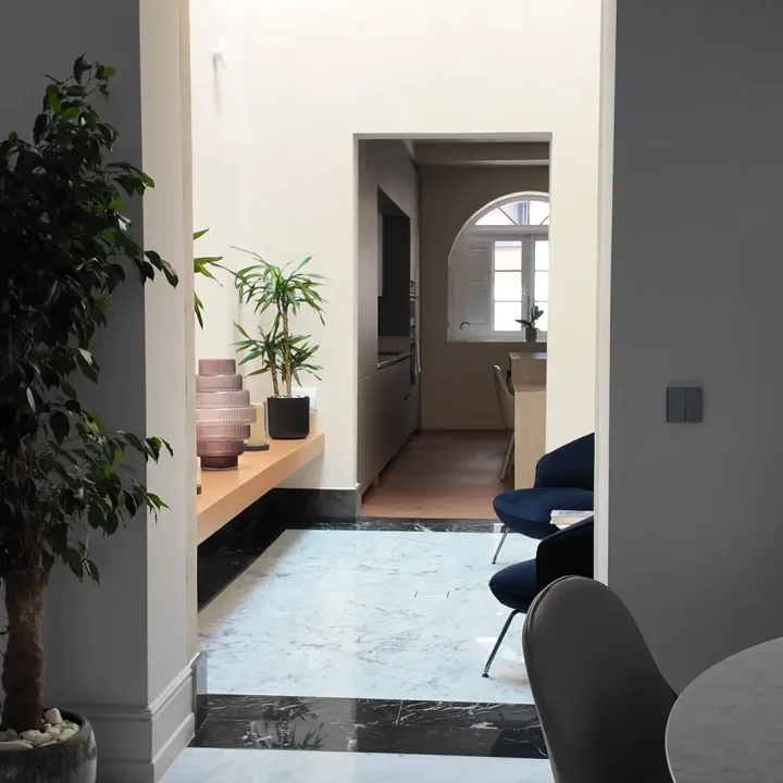 photo of modernised Maltese courtyard
