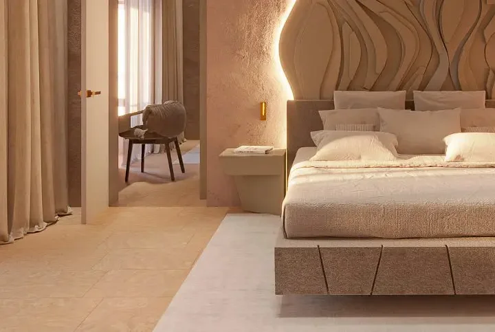 photo of elegant modern bedroom